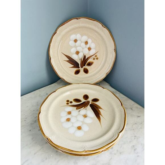 4 Vintage The Classics Hearthside Stoneware Castlewood 10.5” Dinner Plates Japan - Picture 5 of 10